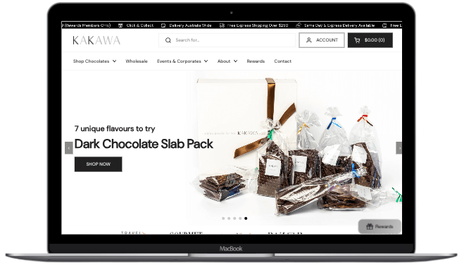 Kakawa Chocolates Shopify store