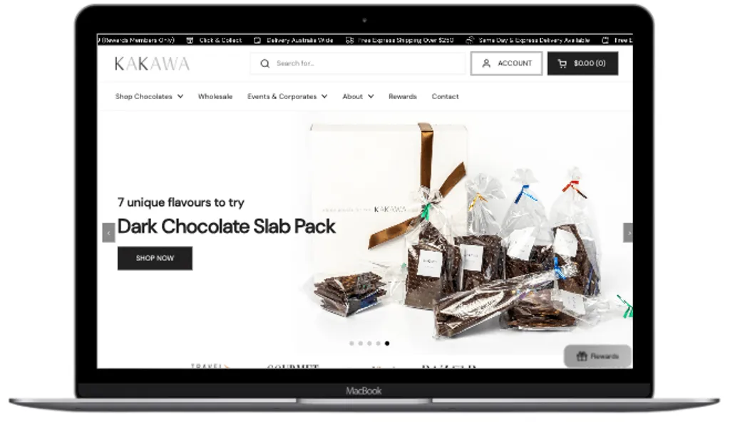 Kakawa Chocolates Shopify store redesign by Studio Elephant