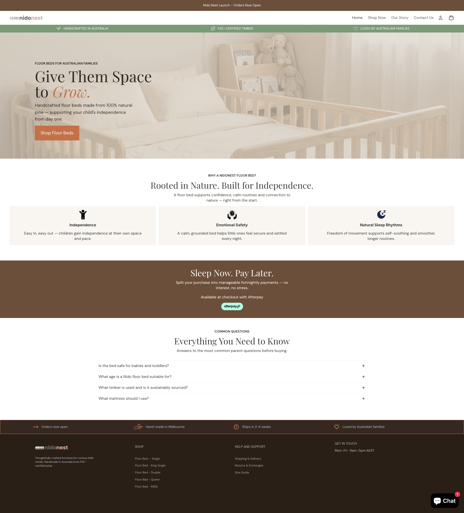 NidōNest Shopify store