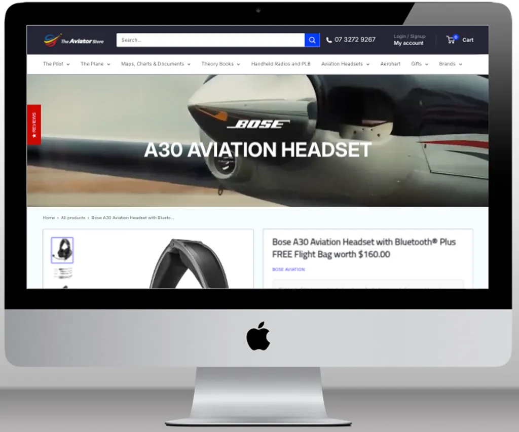 Product page with simplified layout and payment trust signals