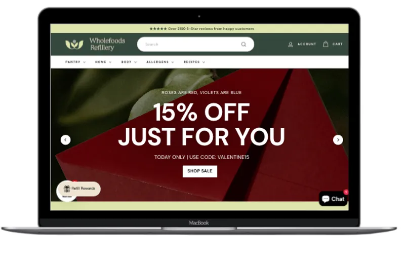 The Wholefoods Refillery Shopify store