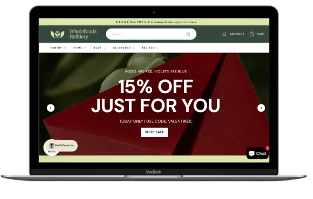 The Wholefoods Refillery Shopify store redesign by Studio Elephant