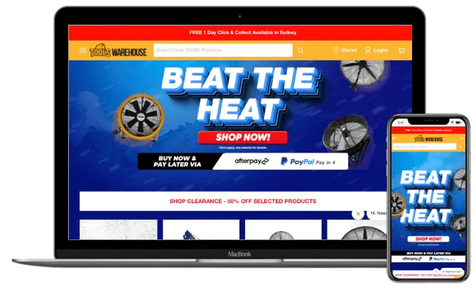Tools Warehouse Shopify store redesign by Studio Elephant